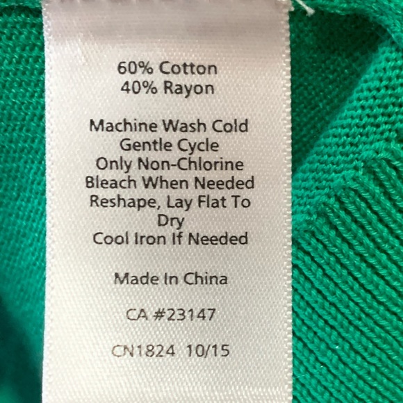 Talbots size small spring green 3/4 sleeve top like new condition - Picture 3 of 4